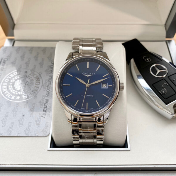 Longines Master Collection, 39 mm, steel strap, Sunray blue