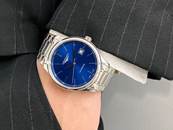 Longines Master Collection, 39 mm, steel strap, Sunray blue