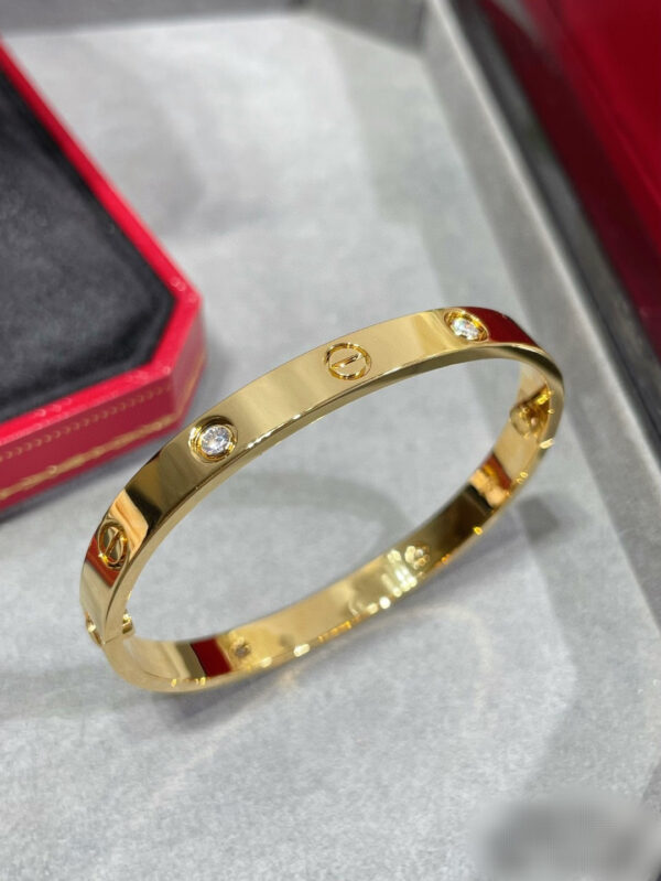 Cartier Love Bracelet, Yellow Gold, 4 Diamonds