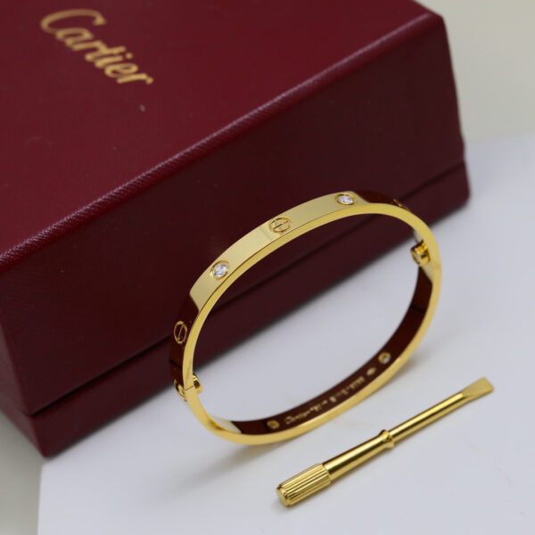 Cartier Love Bracelet, Yellow Gold, 4 Diamonds