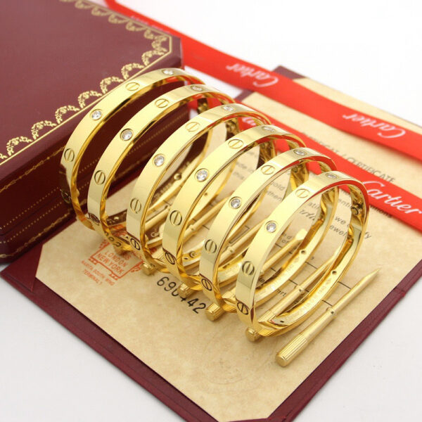 Cartier Love Bracelet, Yellow Gold, 4 Diamonds