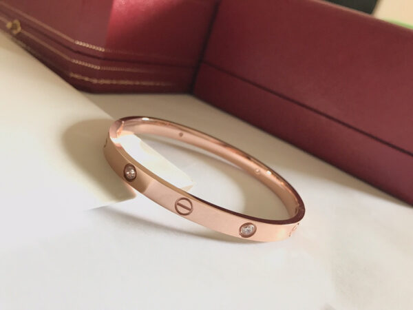 Cartier Love Bracelet, Pink Gold, 4 Diamonds