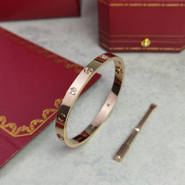 Cartier Love Bracelet, Pink Gold, 4 Diamonds