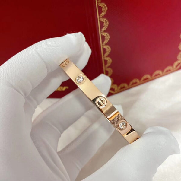 Cartier Love Bracelet, Pink Gold, 4 Diamonds