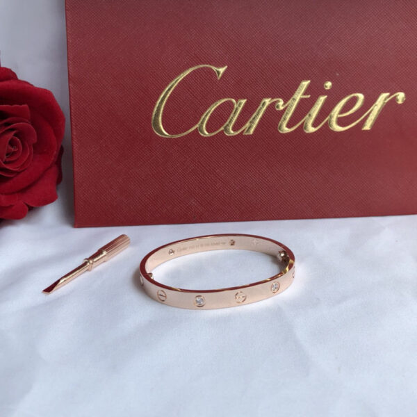 Cartier Love Bracelet, Pink Gold, 4 Diamonds