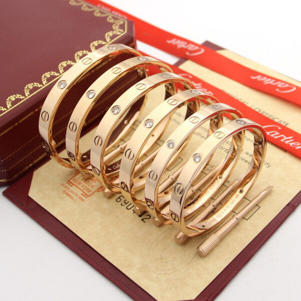 Cartier Love Bracelet, Pink Gold, 4 Diamonds