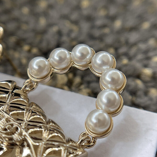 Chanel Pearl Earrings, Bag Shaped