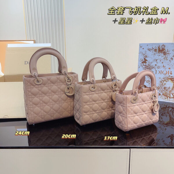 Dior Lady - Ultramatte Cannage Calfskin -- 4 Colors & 3 Sizes