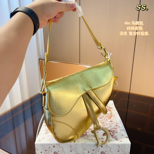 Dior Saddle Bag with Strap (Leather) -- 3 Colors