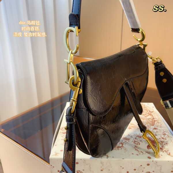 Dior Saddle Bag with Strap (Leather) -- 3 Colors