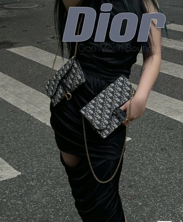 Dior Saddle Pouch with Chain -- 3 Sizes