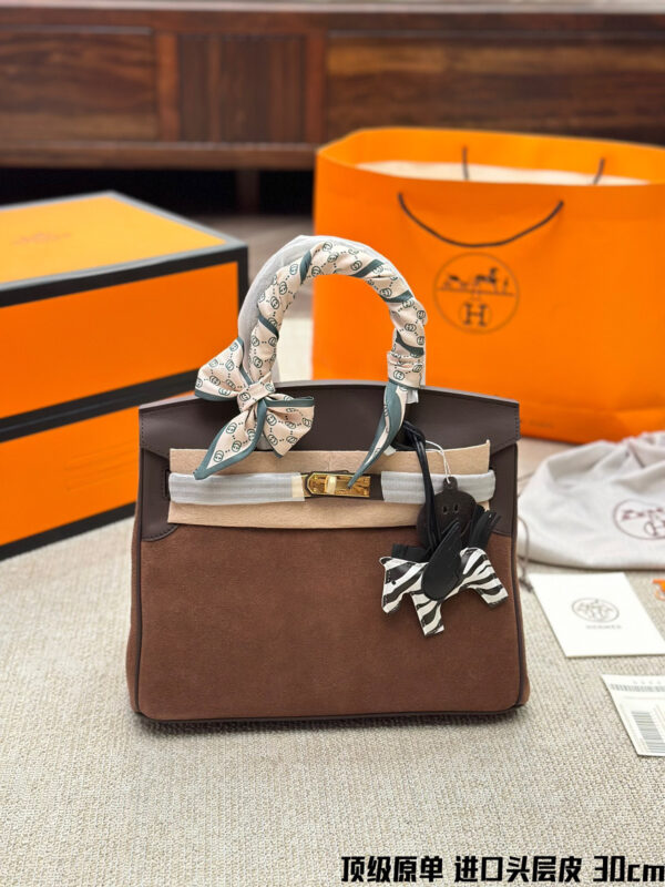 Hermès Birkin 30 (Leather and Toile Canvas) -- 3 Colors