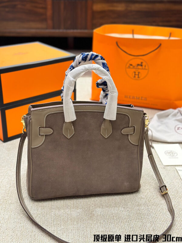 Hermès Birkin 30 (Leather and Toile Canvas) -- 3 Colors