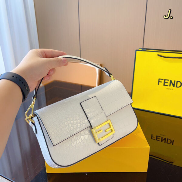 Fendi Baguette with Crocodile Skin Pattern