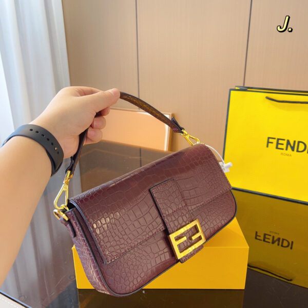 Fendi Baguette with Crocodile Skin Pattern