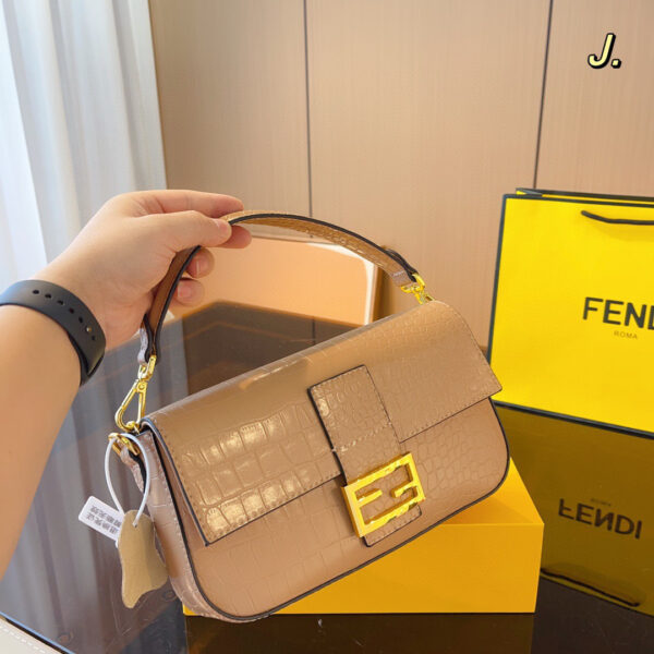 Fendi Baguette with Crocodile Skin Pattern