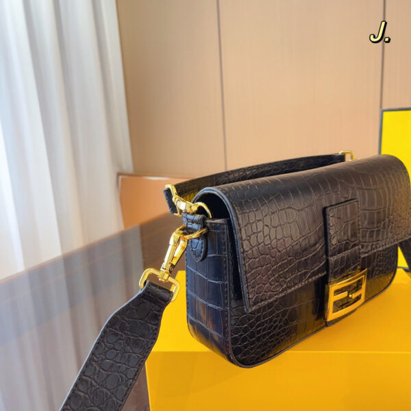 Fendi Baguette with Crocodile Skin Pattern