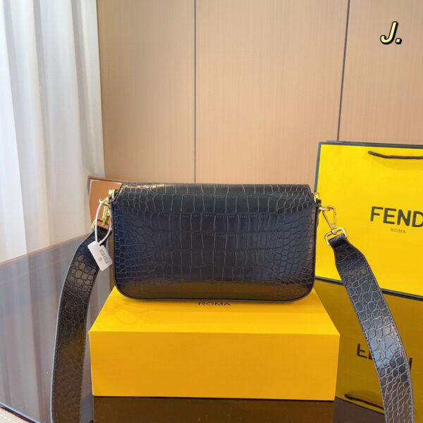 Fendi Baguette with Crocodile Skin Pattern