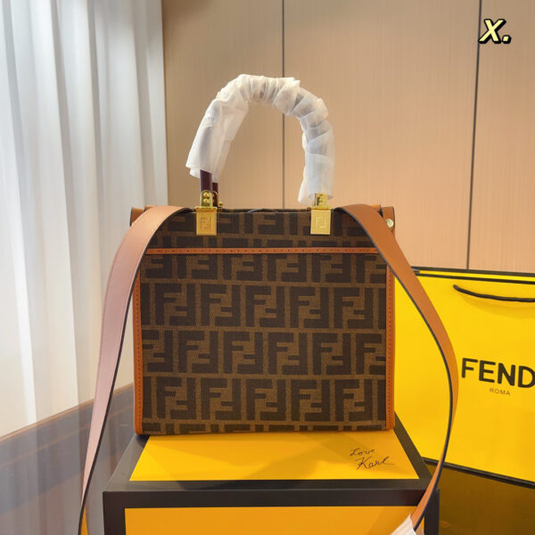 Fendi Sunshine Small  FF jacquard fabric bag