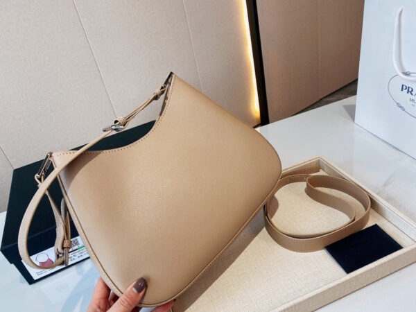 Prada Cleo Brushed Leather Shoulder Bag