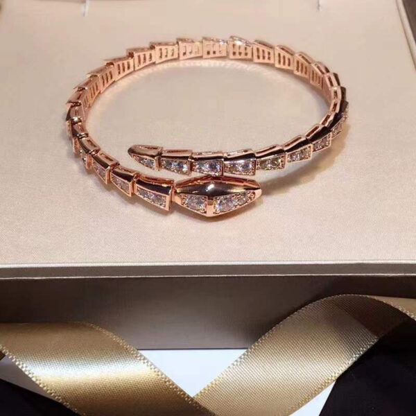 BVLGARI Serpenti Viper Bracelet, Rose Gold/ White Gold