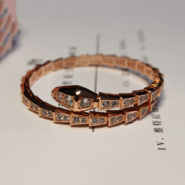 BVLGARI Serpenti Viper Bracelet, Rose Gold/ White Gold