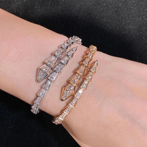 BVLGARI Serpenti Viper Bracelet, Rose Gold/ White Gold