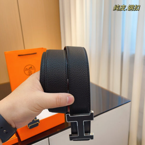 Hermès Leather Belt (Leather Logo)