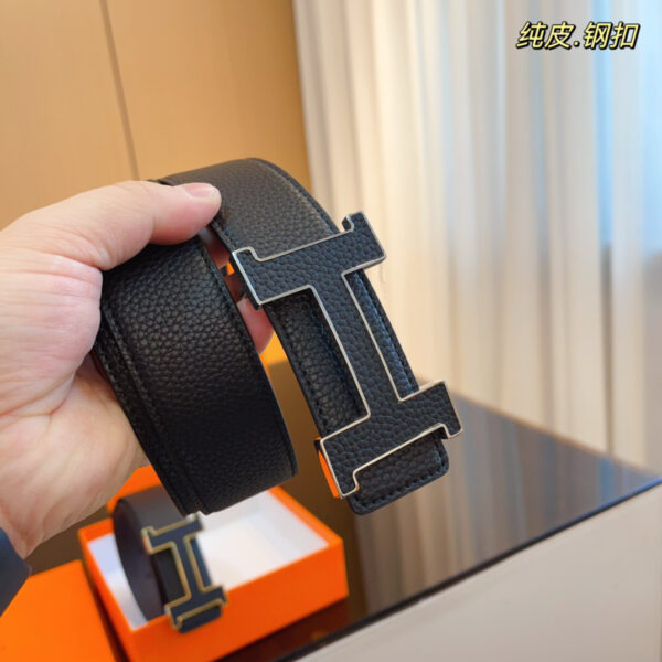 Hermès Leather Belt (Leather Logo)