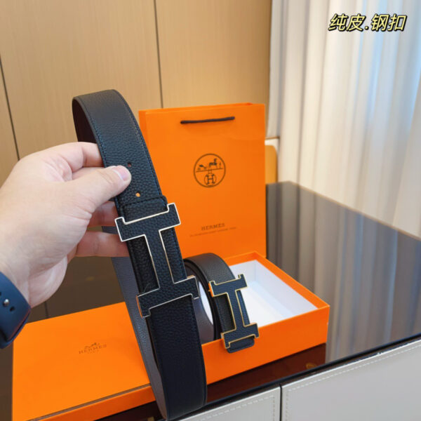 Hermès Leather Belt (Leather Logo)