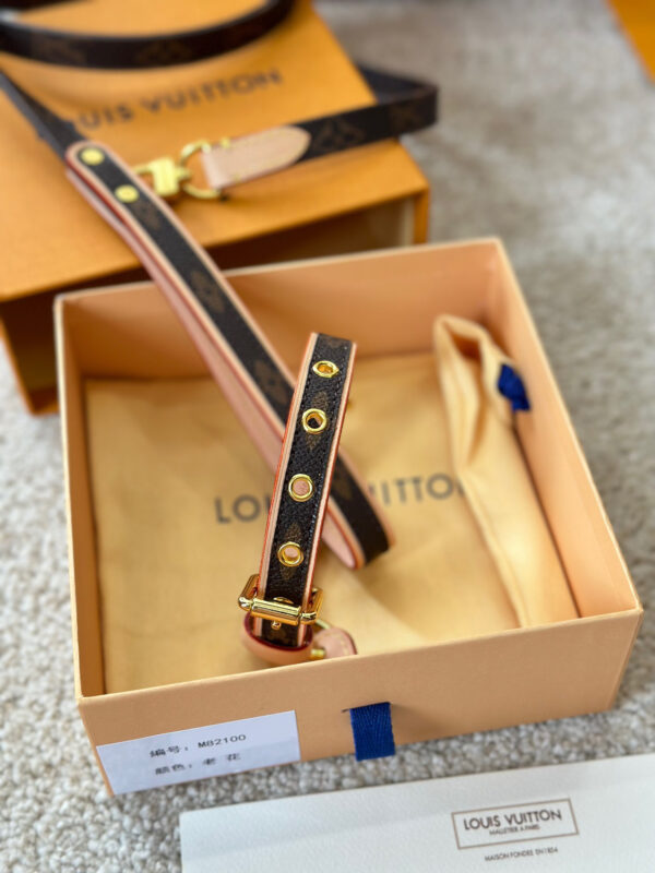 LV Pet Collar + Leash (2 in 1)