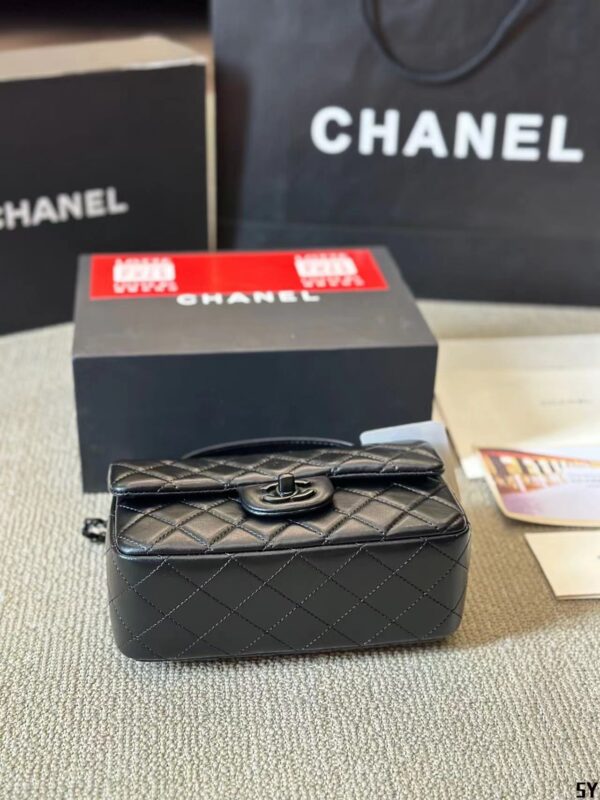 Chanel Mini CF with Black Metal & Handle