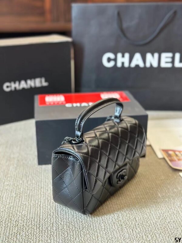 Chanel Mini CF with Black Metal & Handle