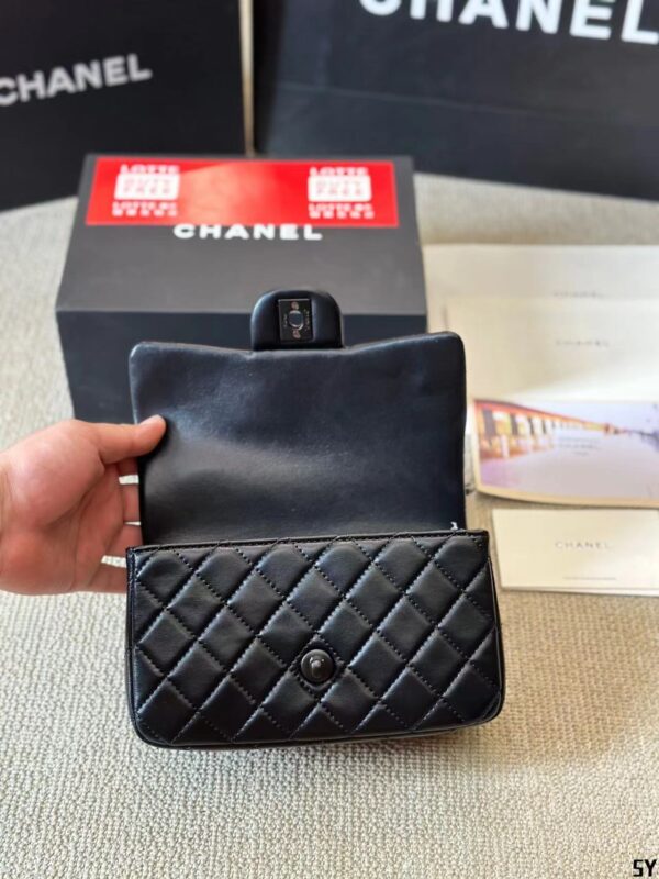 Chanel Mini CF with Black Metal & Handle