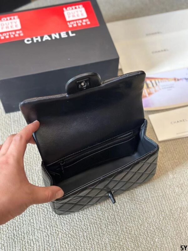 Chanel Mini CF with Black Metal & Handle