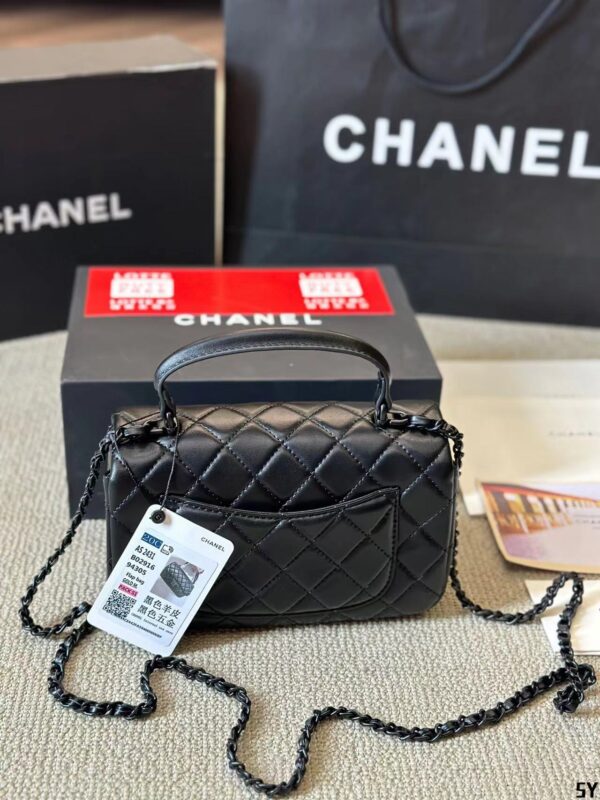 Chanel Mini CF with Black Metal & Handle